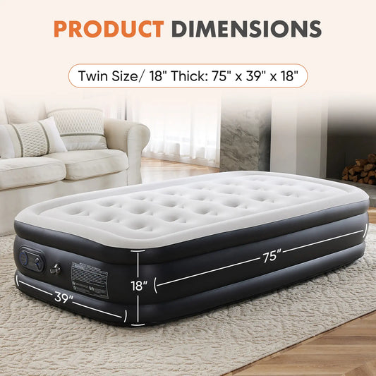 Inflatable Mattress Airbed with Built-in High Capacity Pump