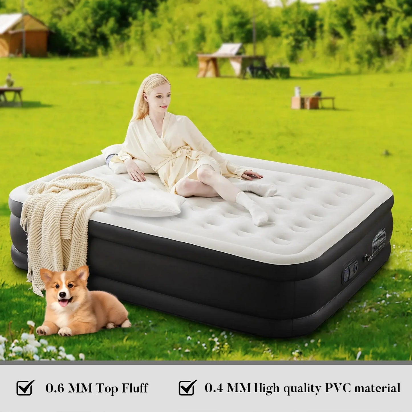 Inflatable Mattress Airbed with Built-in High Capacity Pump